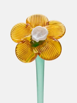 mouthblown_crystal_flower_0-1.webp Discount HOFF MOUTHBLOWN CRYSTAL FLOWER MUSTARD