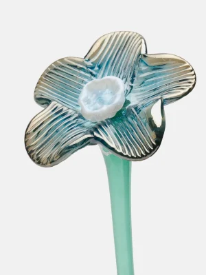 mouthblown_crystal_flower_0-5.webp Best HOFF MOUTHBLOWN CRYSTAL FLOWER SILVER