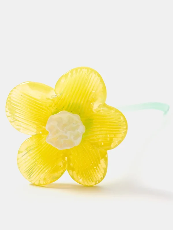 mouthblown_crystal_flower_2.webp New HOFF MOUTHBLOWN CRYSTAL FLOWER YELLOW